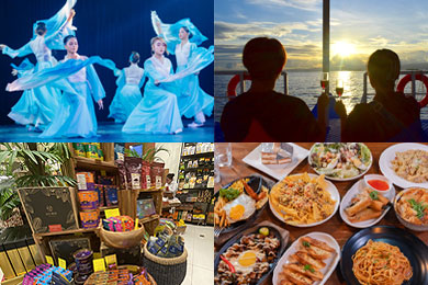 【最終日12:00～深夜便までのサヨナラパック②】セブシティショッピング＋サンセットクルーズ＋ユーフォリアディナー＋ニューハーフSHOW「WHITE NOTE」